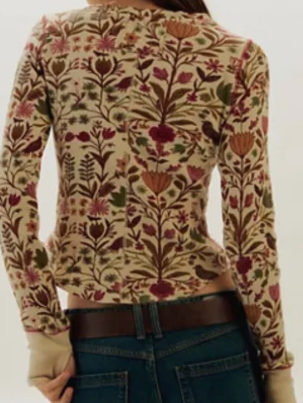 Free People We The Free "Toileidays" Long Sleeve Thermal Shirt NWOT - Picture 2 of 9